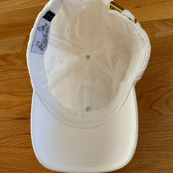 St. Louis Cardinals White Cap Hat Gold Metallic Script Gold Metal Logo Womens - Picture 10 of 13